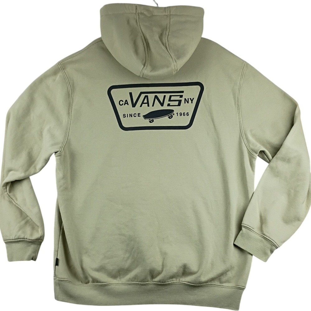 Vans Hoodie Mens Large Khaki Tan Classic Fit Graphic Pullover VN000HNZD3Z